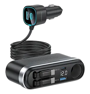 شارژر فندکی  Powerology Currnex 60W Multi-Port Car Charger