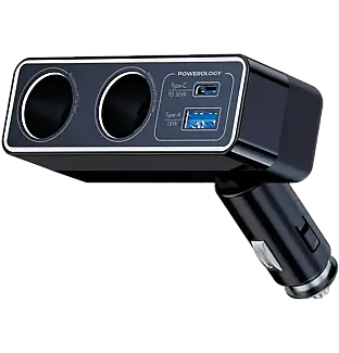 شارژر فندکی پاورولوژی Powerology Brio 54W Multi-Port Car Charger